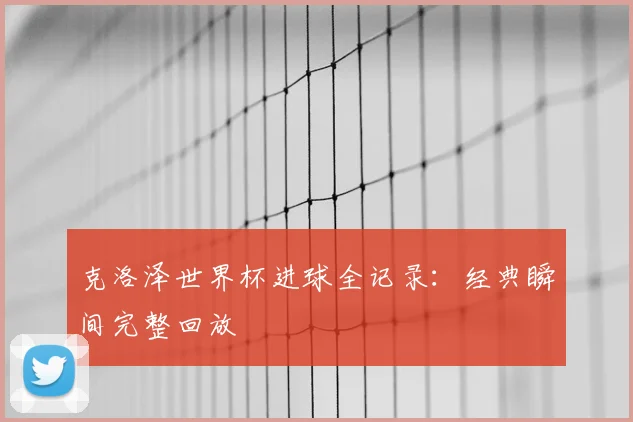 克洛泽世界杯进球全记录：经典瞬间完整回放